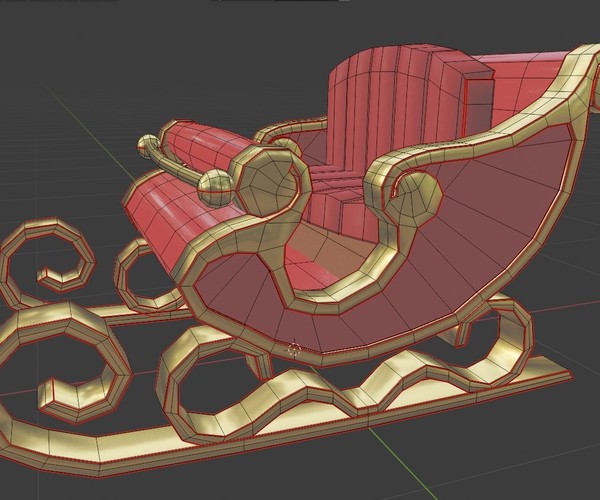 ArtStation - Santa Sleigh 3D Model | Game Assets