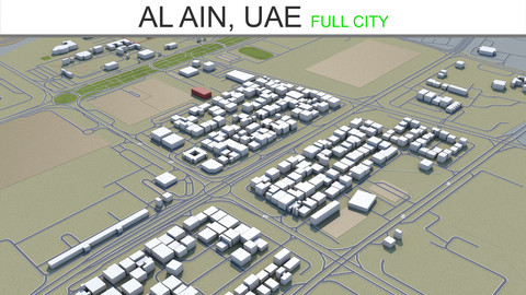 Al Ain City  UAE 3D Model 65 km