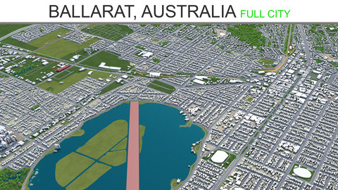 Ballarat City Australia 3D Model 40km