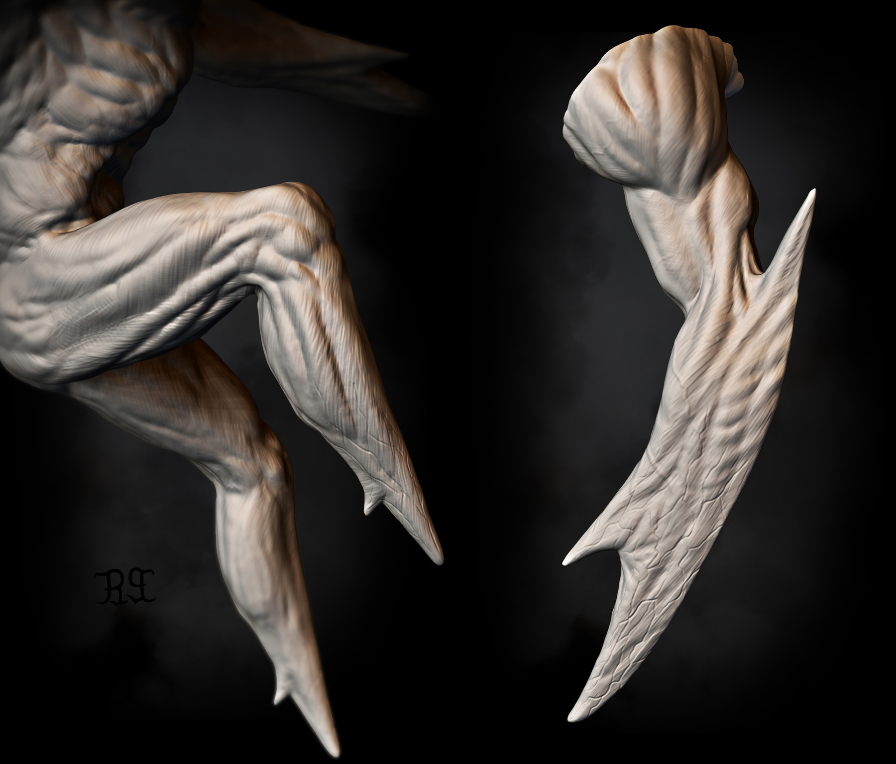 ArtStation Wrath sculpture and Game ready model Resources