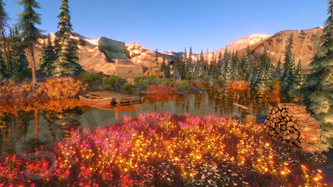 Happy Little Mountain on a Bright Summer's Day