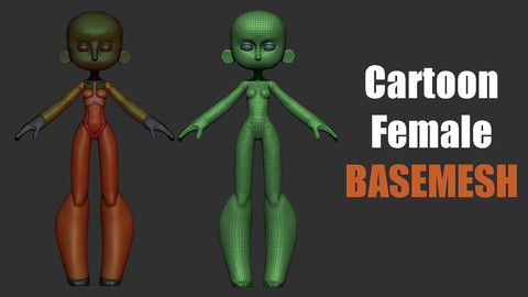 Cartoon Female Basemesh