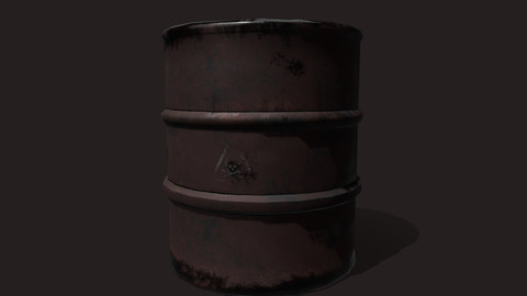 Rusty steel barrel