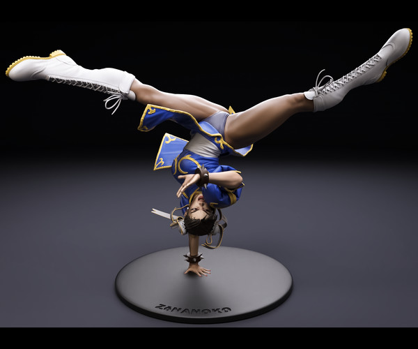 ArtStation ChunLi Spinning Bird Kick Fan Art for 3D Print Resources