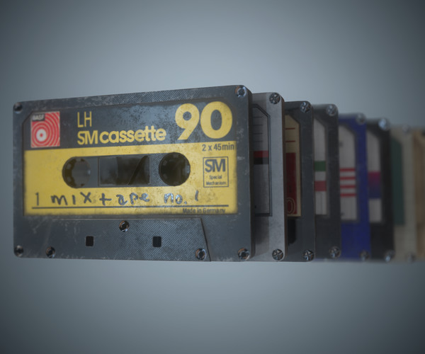 ArtStation 15 Cassette Tapes Game Assets