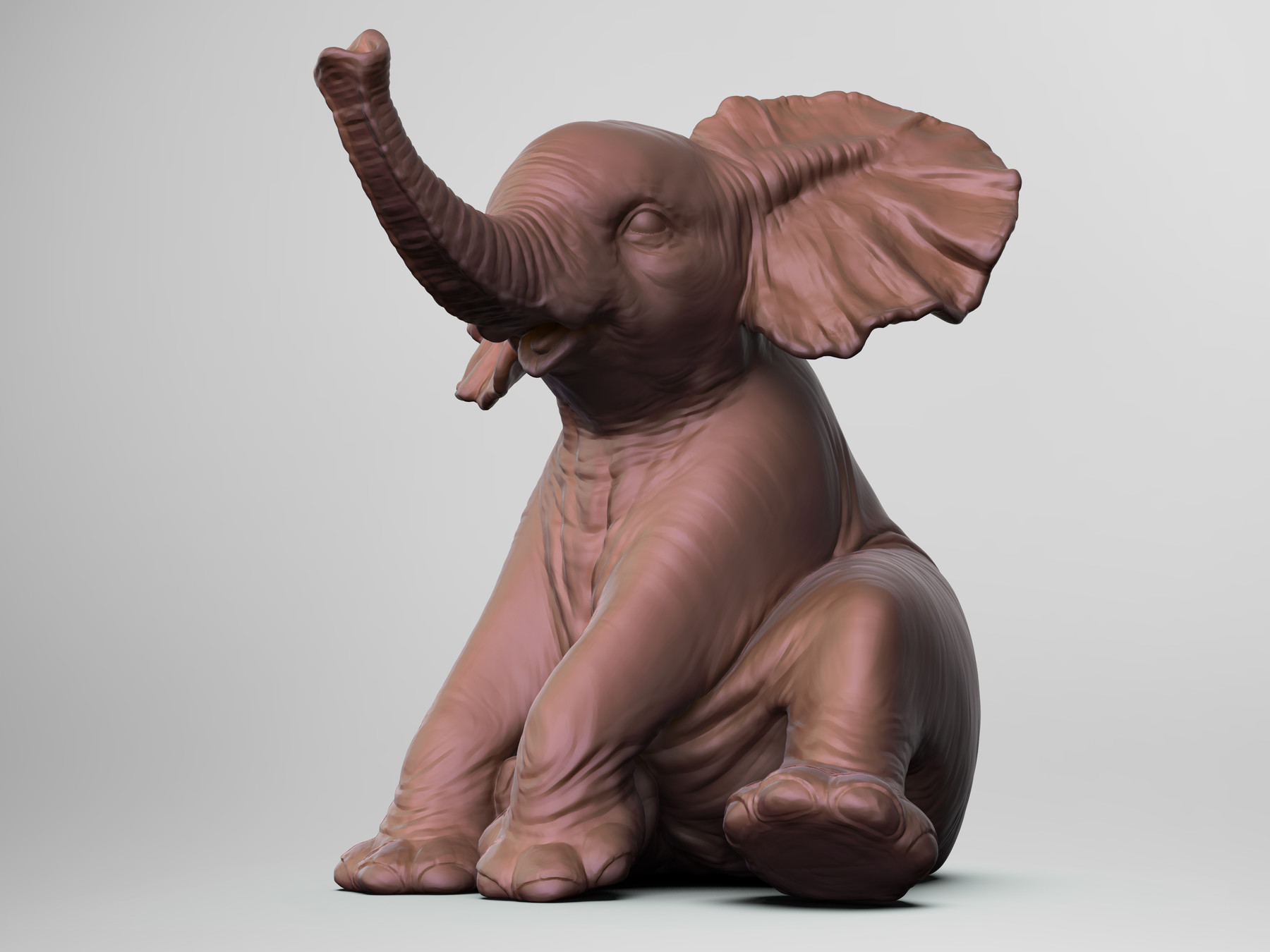 ArtStation Baby Elephant For 3D Print Resources