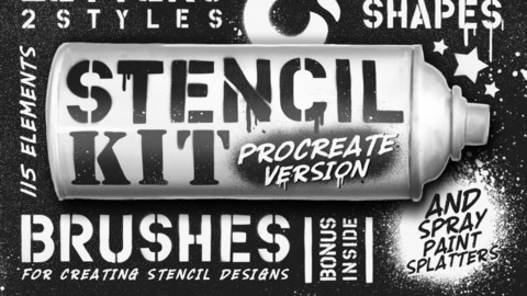 Stencil Kit Procreate Brushes