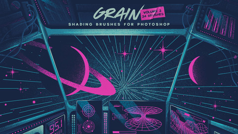 Grain volume 2 Photoshop Brushes