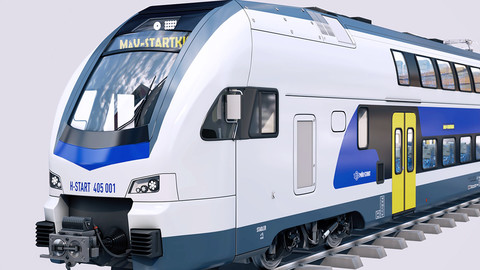 Stadler KISS Double Deck Train 3D model