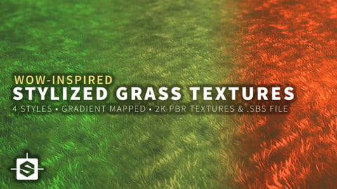 WoW-Inspired Stylized Grass Texture - Substance Designer Files & 2k Maps