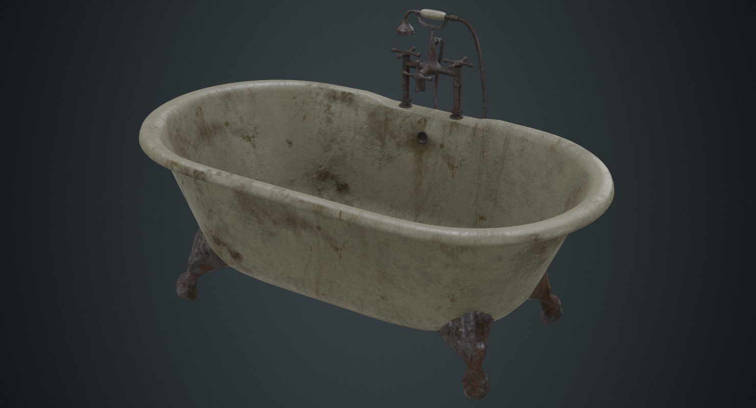 3d model ванна срелневекая