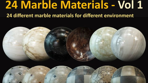 24 Marble Materials - Vol 1