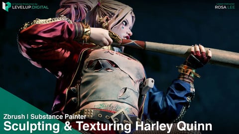 Sculpting & Texturing Harley Quinn | Rosa Lee