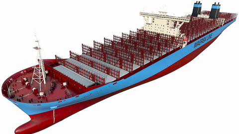 Maersk Triple E 1st generation 399m 3D model