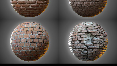 Brick Walls Vol_01 - Photogrametry PBR Textures