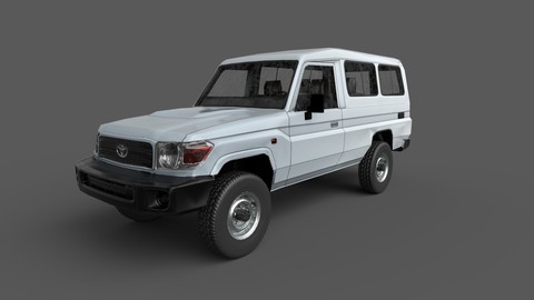 Low Poly Car: Toyota Land Cruiser Wagon 2010