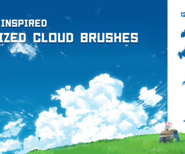 anime cloud brush photoshop