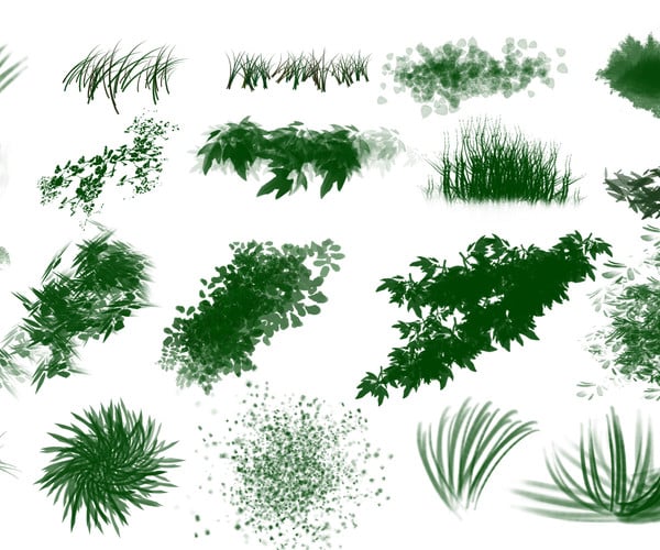 ArtStation - Foliage Brushes for Photoshop | Brushes