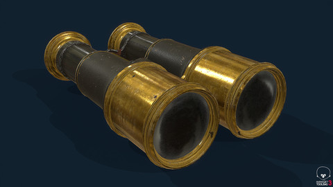 Antique Binoculars ~ 1900 (Game Ready Asset 5k vert)
