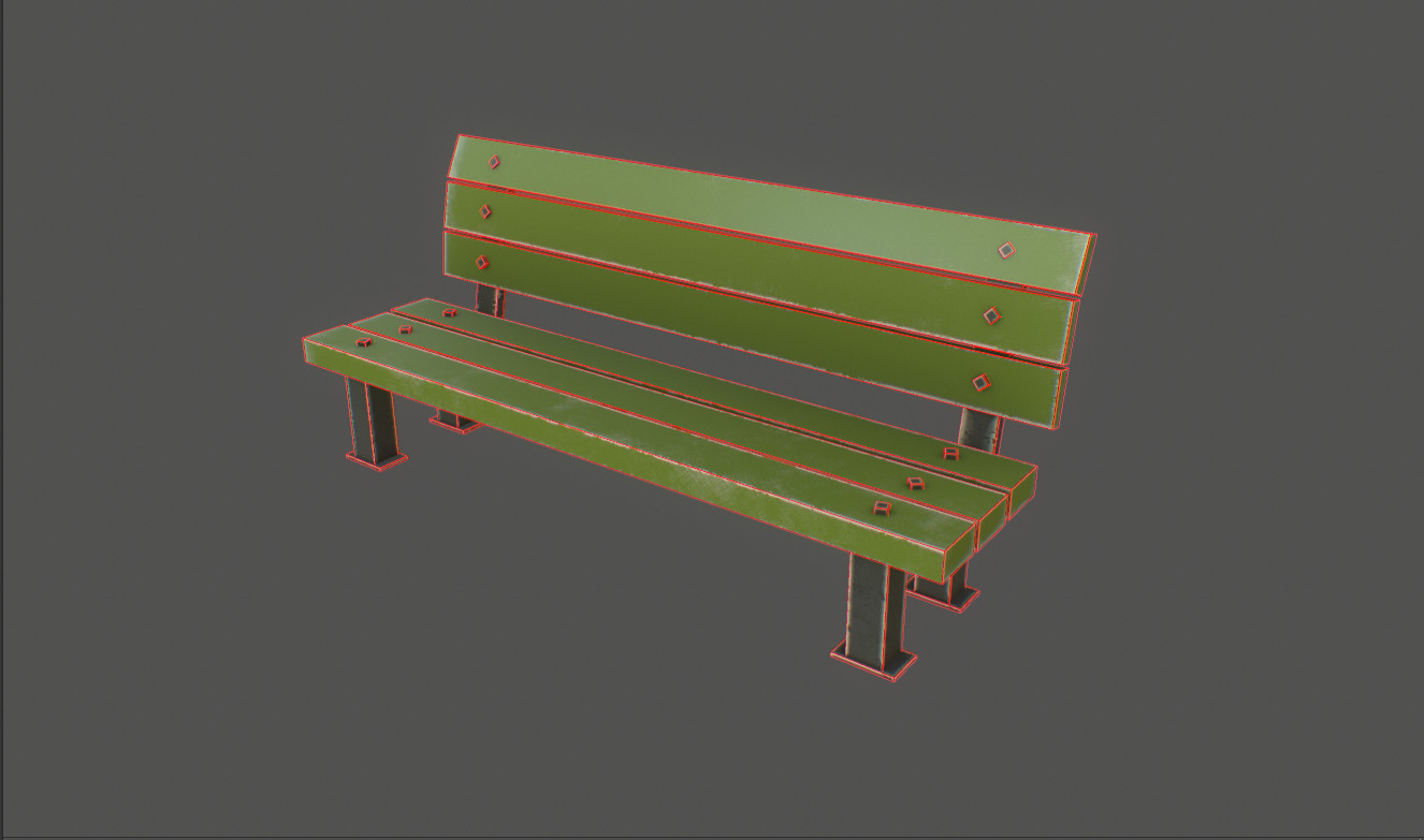 ArtStation - 3D park bench asset | Game Assets