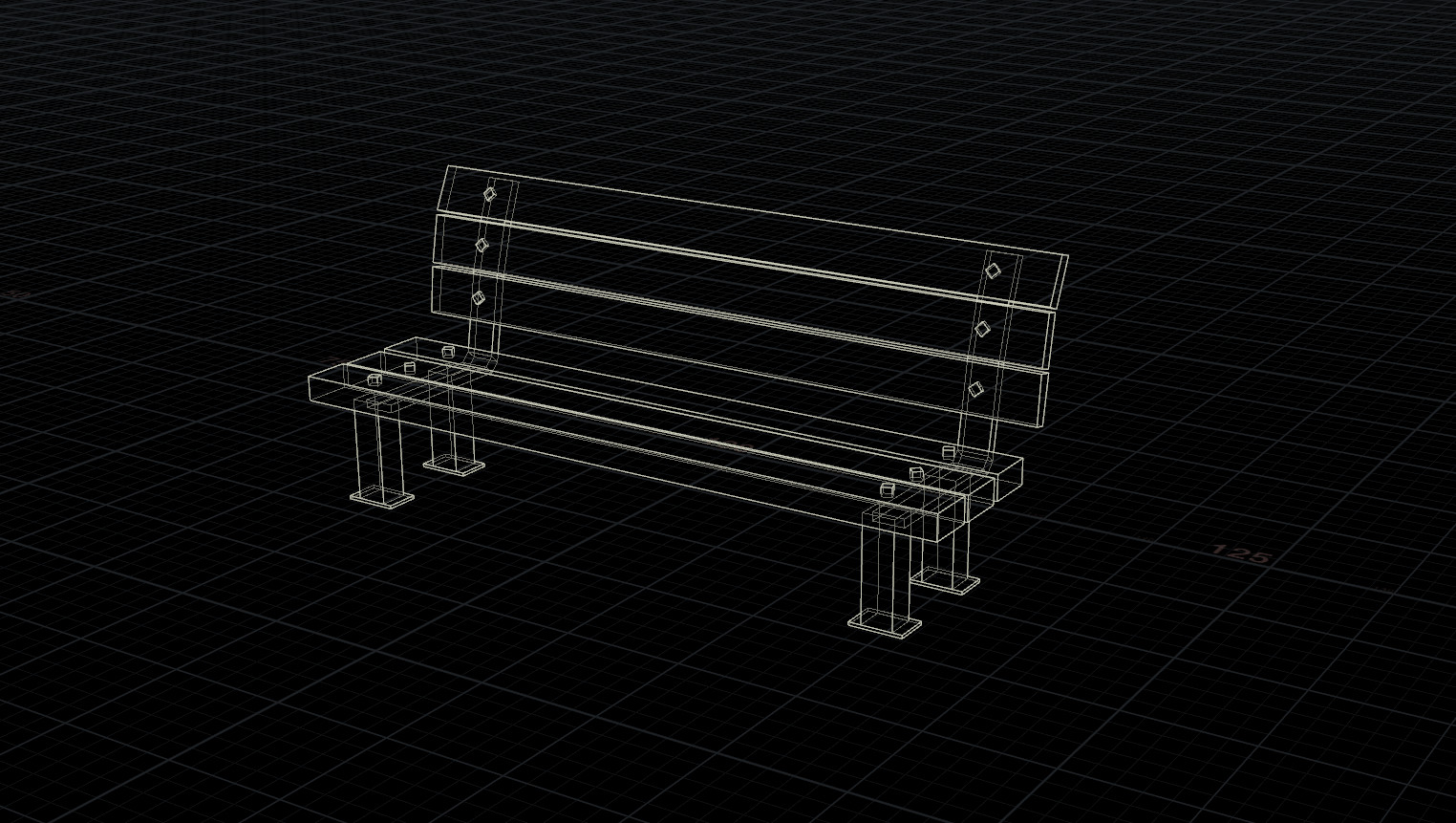 ArtStation 3D park bench asset Game Assets