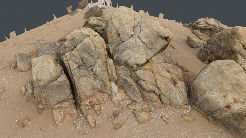 Photoscan_Beach Rock_0019_only HighPoly Mesh (16K Texture)