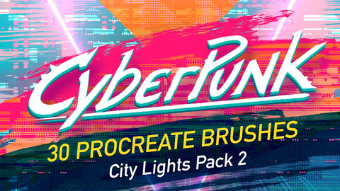 30 more CyberPunk Procreate Brushes! - Pack 2