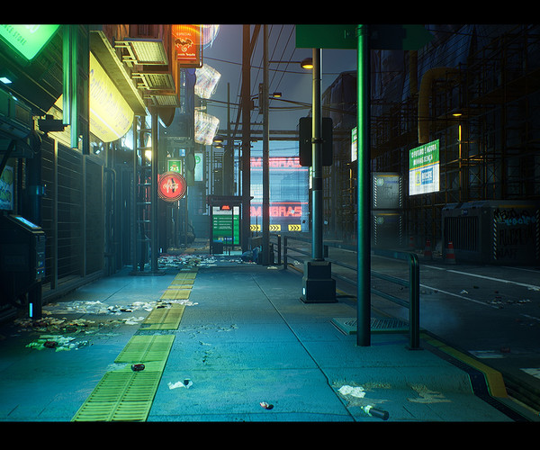 ArtStation - Cyberpunk City / Recife Environment | Game Assets