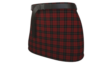 Skirt with Belt Buckle