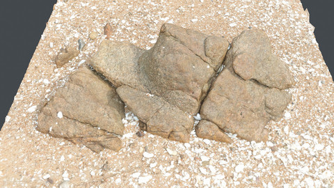 Photoscan_Beach Rock_0039_only HighPoly Mesh (16K Texture)