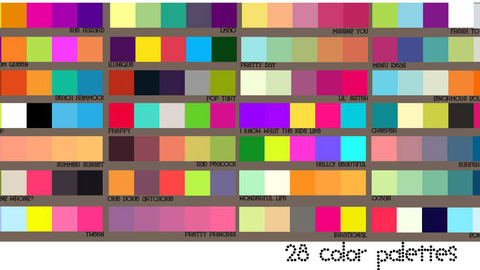 28 Color Palettes for Clipt Studio Paint and Ex