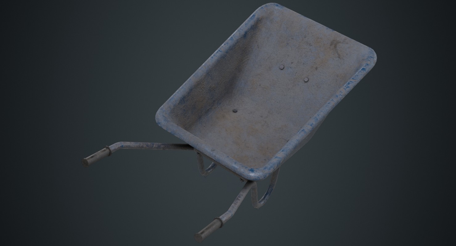 ArtStation Wheelbarrow 1B Game Assets