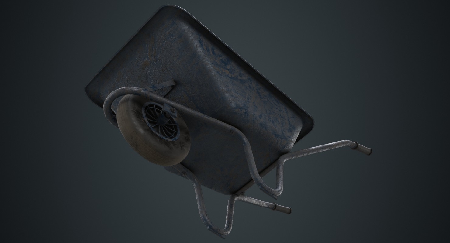 ArtStation Wheelbarrow 1B Game Assets