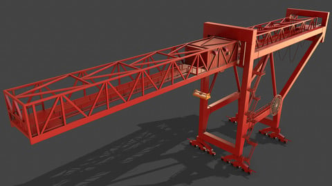 PBR Port Container Crane - Red