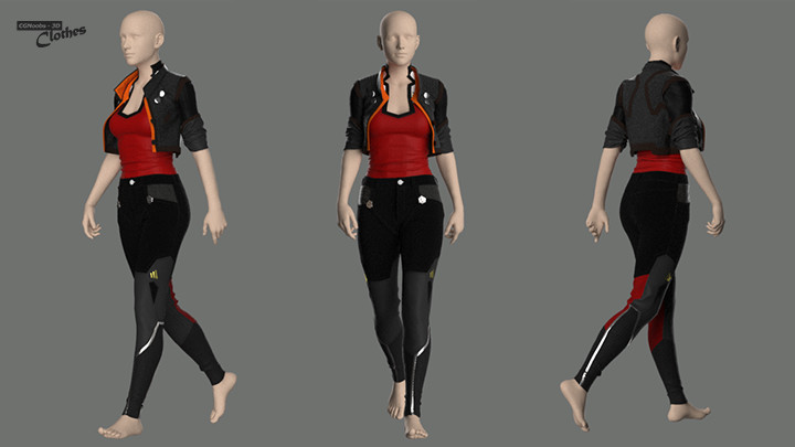ArtStation - Sci-Fi Jacket with Pants - 52 Marvelous Designer and Clo3D ...