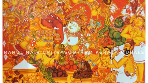 Traditional Kerala Mural Painting