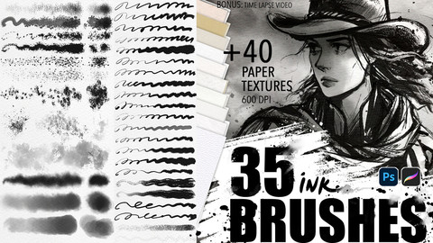 INK brushes + Paper textures