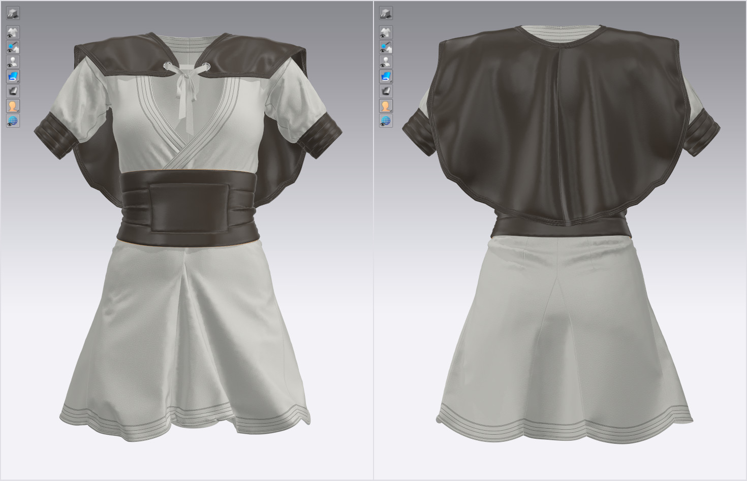 ArtStation - Female Medieval Mini Dress - 53 Marvelous Designer and ...