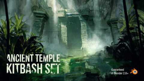 Ancient Temple KitBash Set For Concept Art