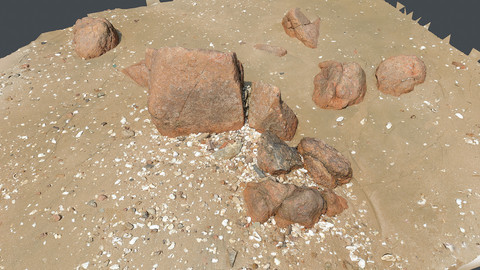 Photoscan_Beach Rock_0055_only HighPoly Mesh (16K Texture)