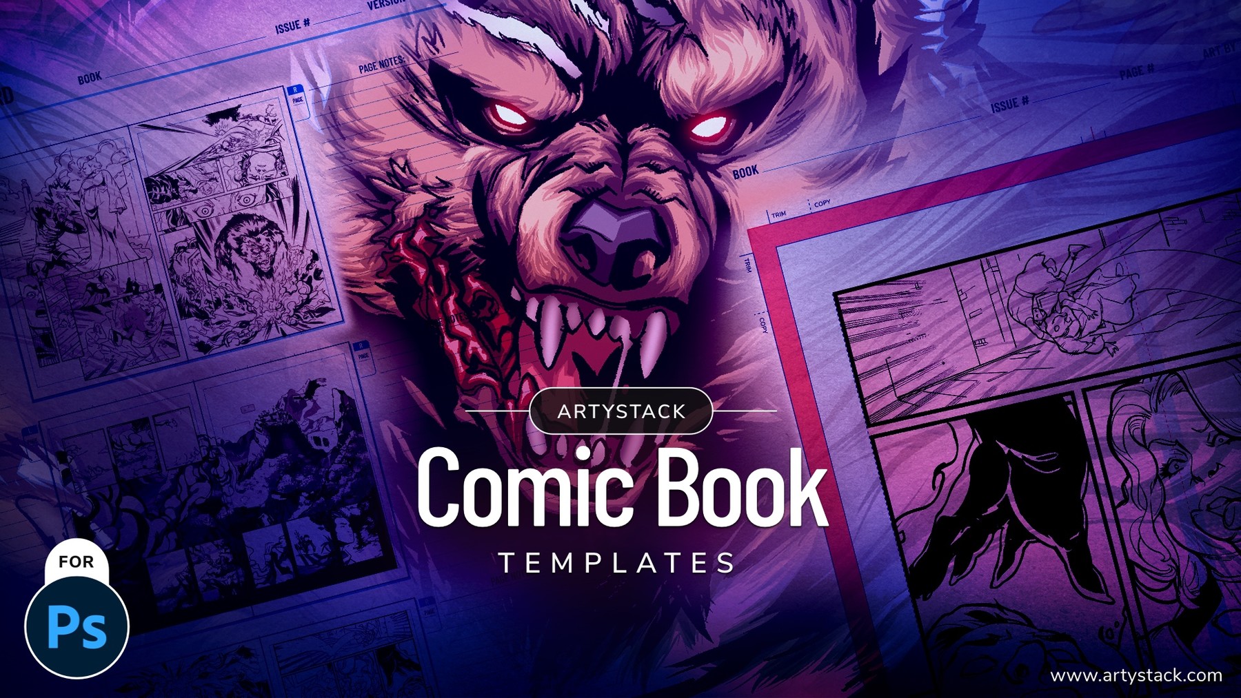 ArtStation Comic Book Templates for Books & Comics
