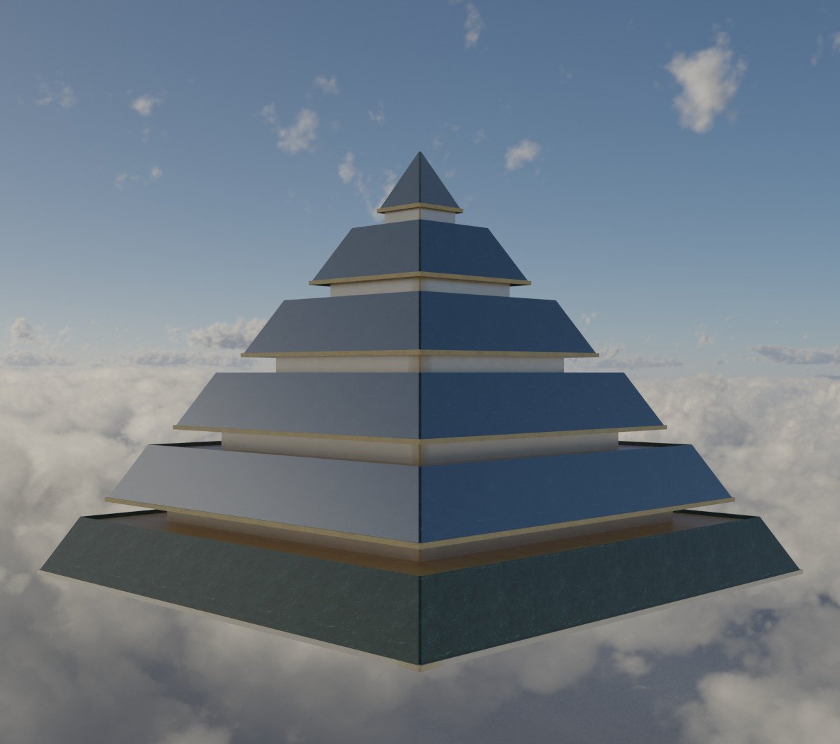ArtStation - Golden and Green Marbled Pyramid with Squared Spike | Game ...