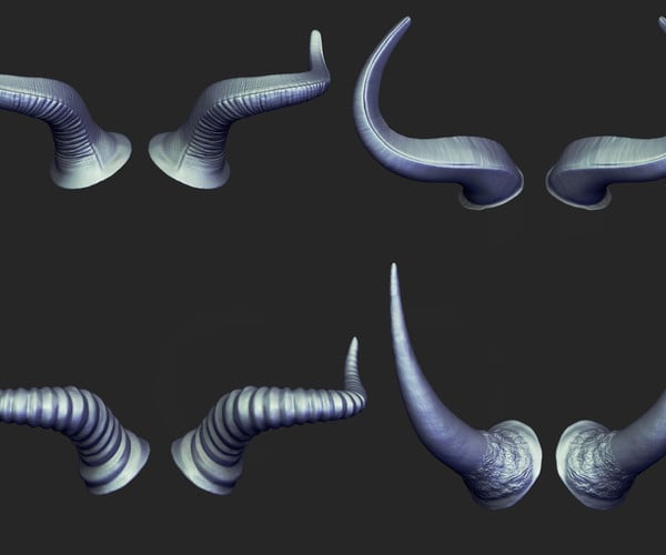 ArtStation - ZBrush - Horns IMM Brushes - VOL. 1 | Brushes