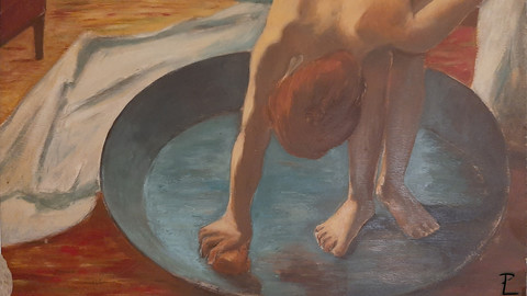 " Le Tub " according to Edgard DEGAS  made in 1990 by LoulouFromPluton