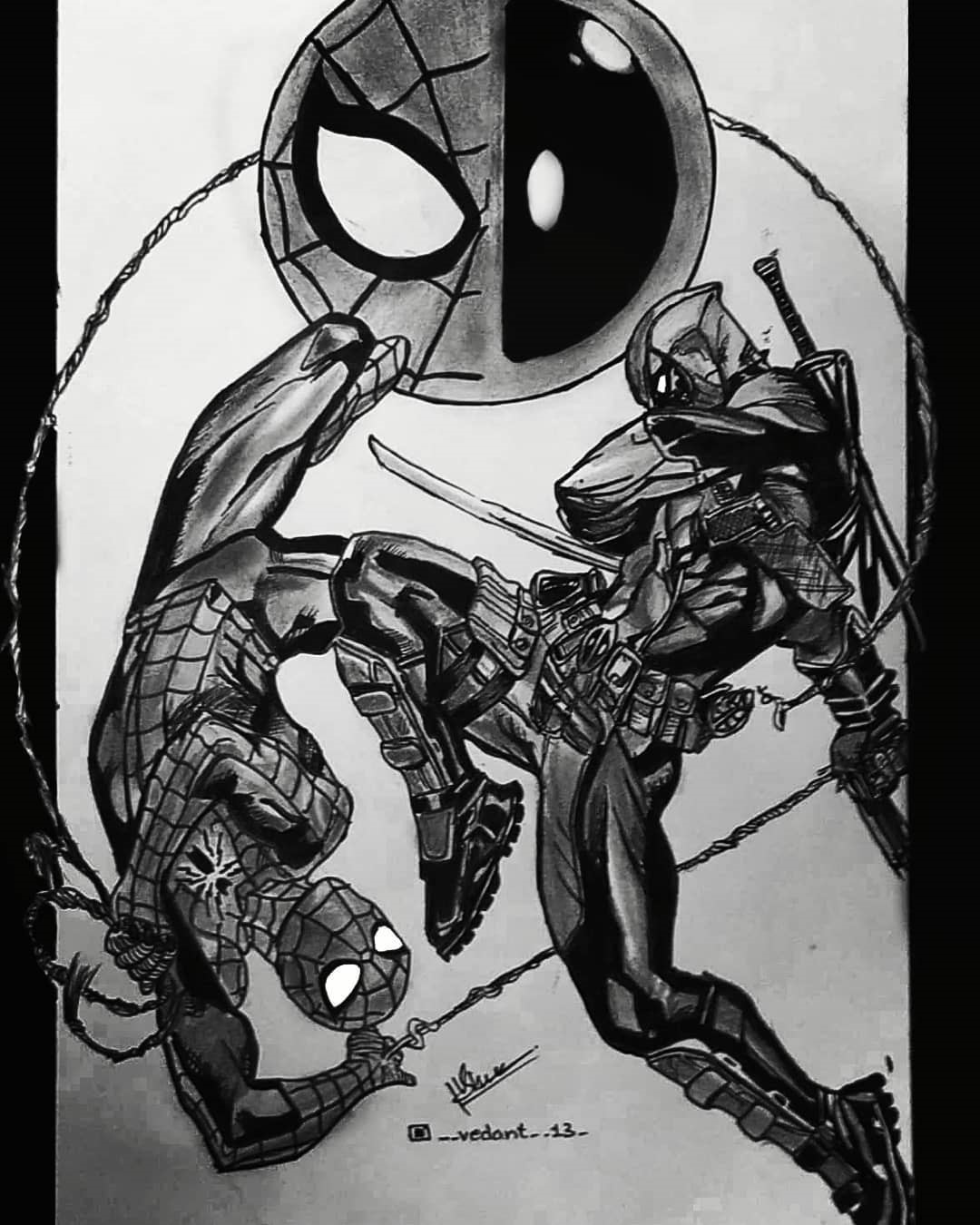 Artstation Deadpool Vs Spiderman Books Comics