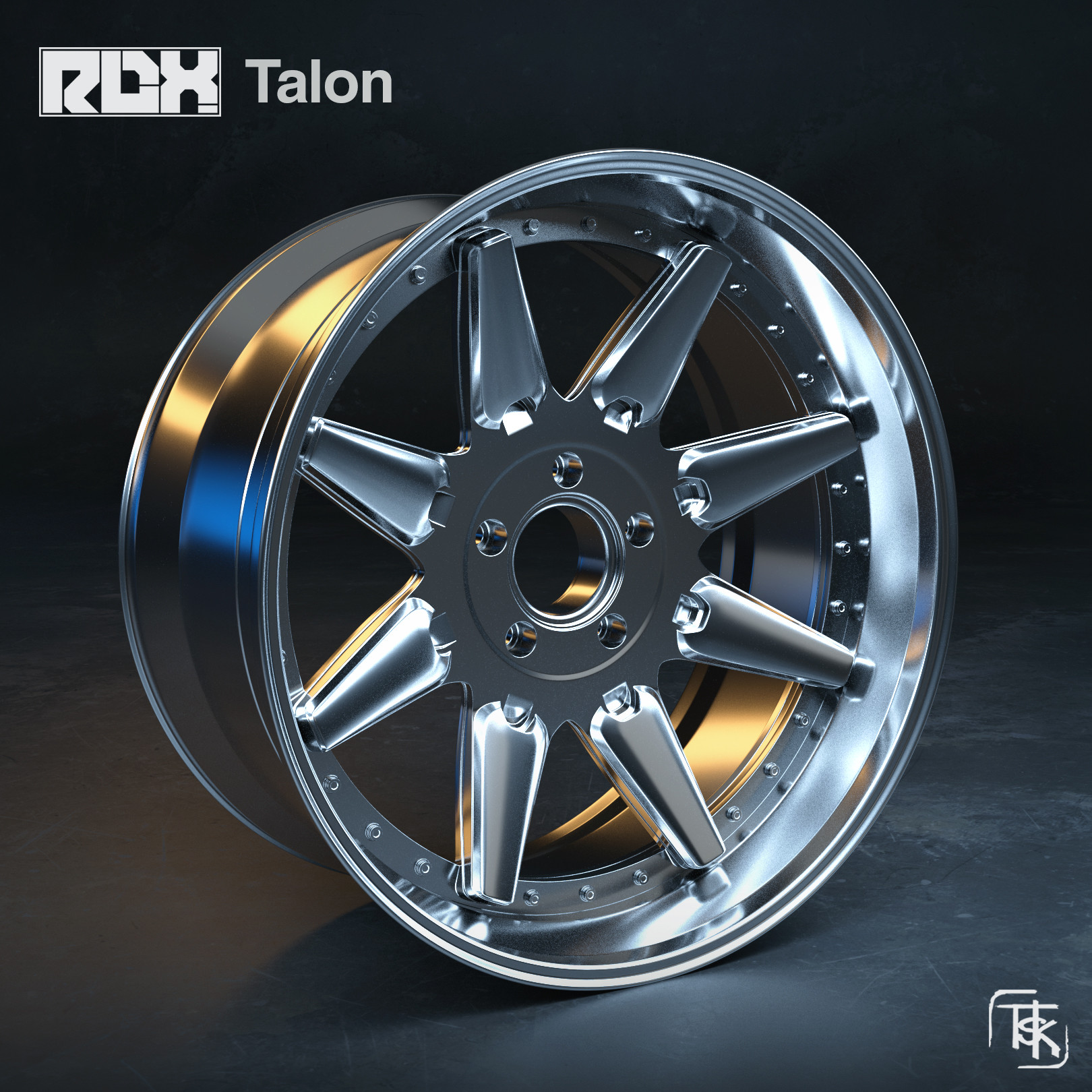 ArtStation 10 Wheels / Rims Models Tuner 3 Piece Vol 01 Resources