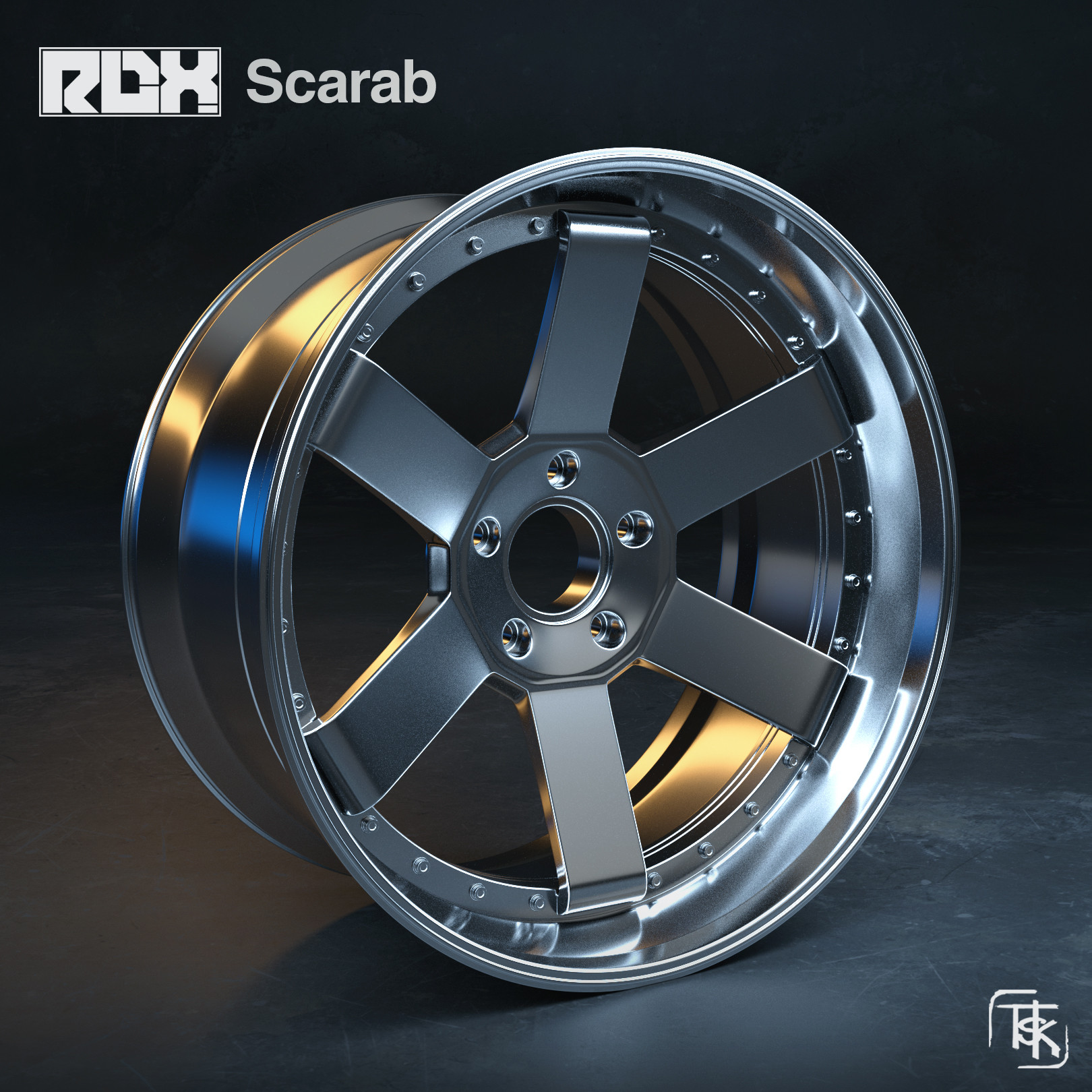 ArtStation 10 Wheels / Rims Models Tuner 3 Piece Vol 01 Resources