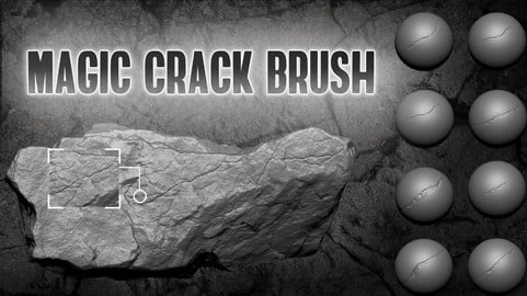 Magic Crack Brush For Zbrush 2021 ( New Feature )