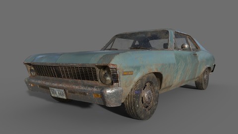 Chevrolet Nova 1969 Low Poly