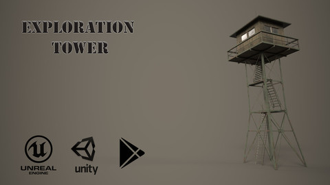 Scout Tower Low-poly 3D model